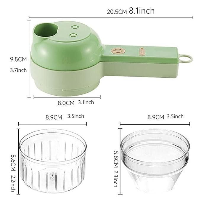 "Chop, Slice & Grind in Seconds – One Tool, 4 Uses! 🥕🧄🍖"